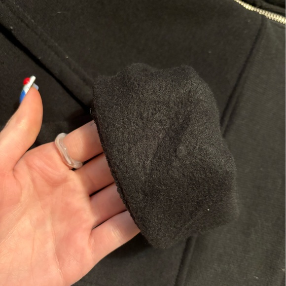 Black long sleeve zip up hoodie - Picture 5 of 8